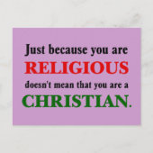 Het praktiseren van religie is geen christelijke p briefkaart (Voorkant)