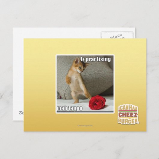 Het praktizeren van Iz mah tango Briefkaart (Voorkant / Achterkant)