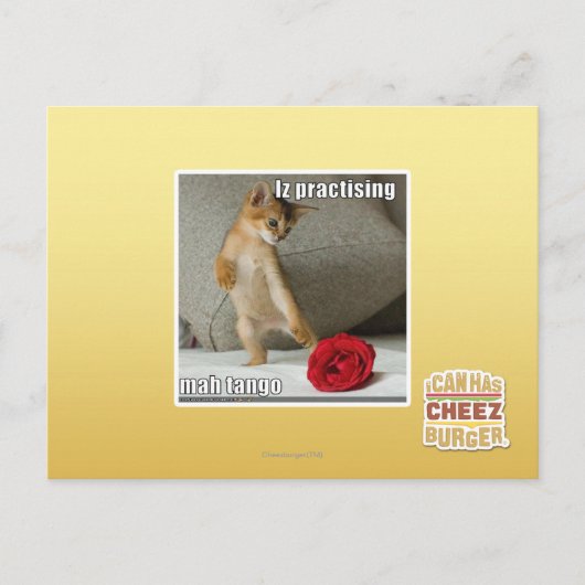 Het praktizeren van Iz mah tango Briefkaart (Voorkant)