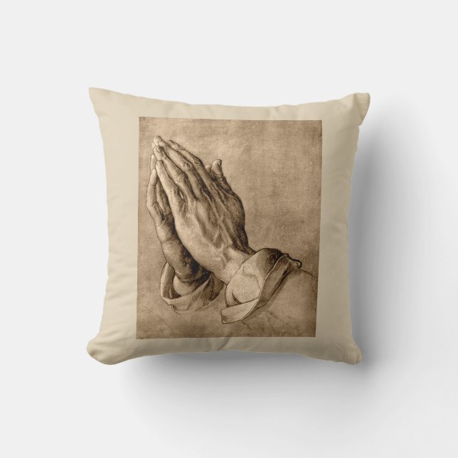 Het Praying Hands Accent Pillow Kussen (Voorkant)