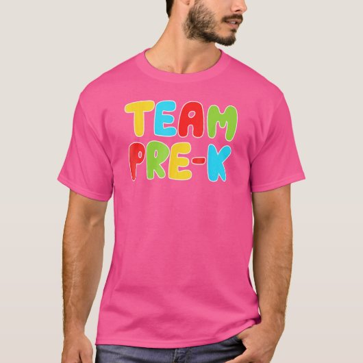 Het pre-kinder lerarenteam terug naar het schoolpl t-shirt (Voorkant)