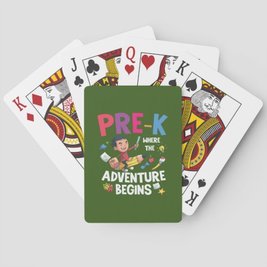 Het pre Kindergarten Adventure begint Pokerkaarten (Achterkant)