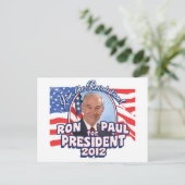 Het President 2012 van Ron Paul Briefkaart (Staand voorkant)