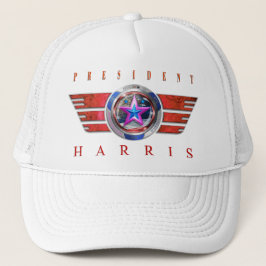 Het President Harris/Walz Wing Medallion Trucker Pet