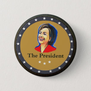 Het President: Hillary Clinton Ronde Button 5,7 Cm