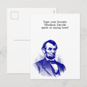 Het President van Abraham Lincoln & u Feestdagenkaart (Voorkant / Achterkant)