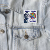 Het President van de wereld Vierkante Button 5,1 Cm (In situ)