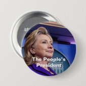 Het President van het volk: Hillary 2016 Ronde Button 7,6 Cm (Voorkant /achterkant)