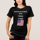 Het president van Kamala betekent een zwak Amerika Tri-Blend Shirt (Voorkant)