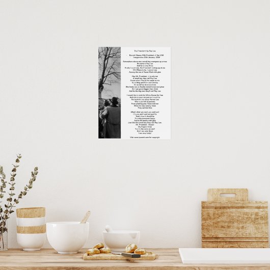 Het President van Roy Lee Poster Poem door sunbeck (Keuken)