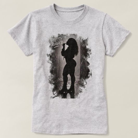 HET PRETTIGE RUWE (SILHOUET) T-SHIRT (Design voorkant)