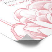 Het Pretty Peony Bloemige Trouwcollectie Programma Poster (Hoek)