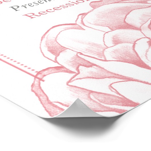 Het Pretty Peony Bloemige Trouwcollectie Programma Poster (Hoek)