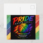 Het Pride Basketbal Regenboog Thema Design Briefkaart (Voorkant / Achterkant)