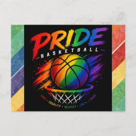 Het Pride Basketbal Regenboog Thema Design Briefkaart