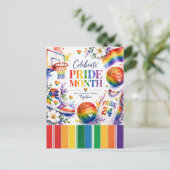 Het Pride Basketbal Regenboog Thema Design Briefkaart (Staand voorkant)