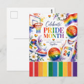 Het Pride Basketbal Regenboog Thema Design Briefkaart (Voorkant / Achterkant)