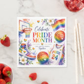 Het Pride Basketbal Regenboog Thema Design Servet (Insitu)
