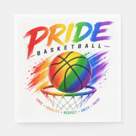 Het Pride Basketbal Regenboog Thema Design Servet