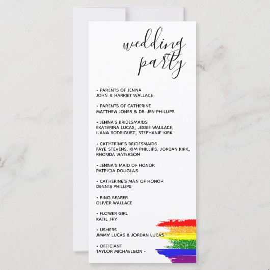 Het Pride Flag LGBT Weddenschap Programma van de S (Achterkant)