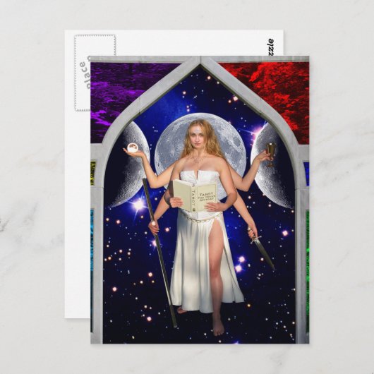 Het Priestess Art. van de Kaart van het Tarot (Voorkant / Achterkant)