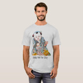 Het prijzen van het goede Luck Buddha Chinese nieu T-shirt (Voorkant volledig)