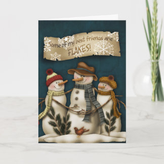 Het primitieve Wenskaart van Kerstmis van de Feestdagen Kaart
