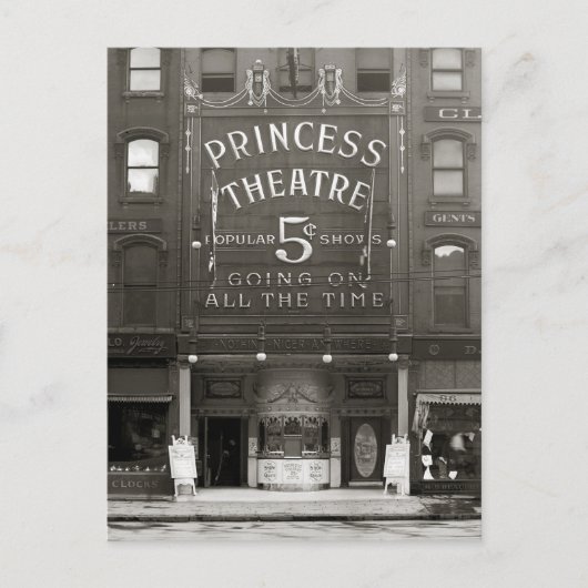 Het Princess Theatre, 1910 Briefkaart (Voorkant)