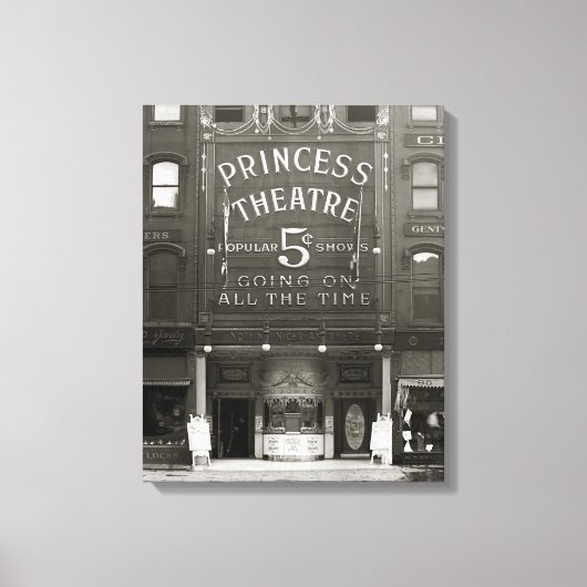 Het Princess Theatre, 1910 Canvas Afdruk (Voorkant)