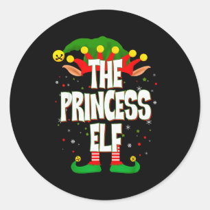 Het Prinses Elf Kerstfeest Ronde Sticker
