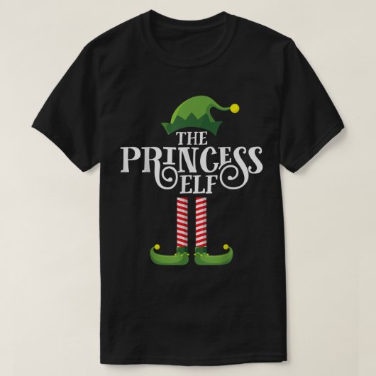 Het Prinses Elf Kerstontwerp T-shirt (Design voorkant)
