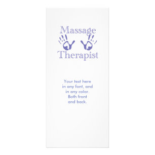 Het print van de de therapeuthand van de massage reclamekaart