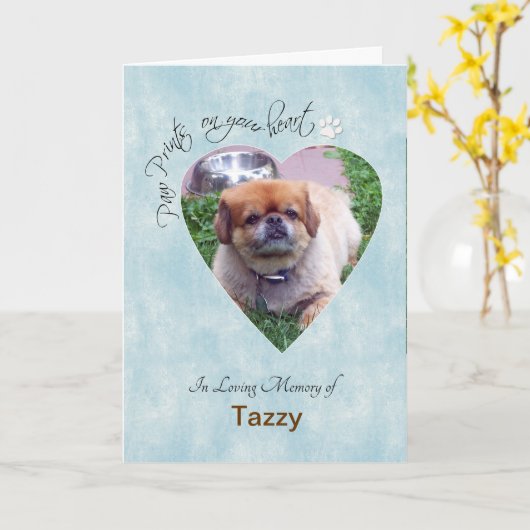 Het "print van de poot op Uw Hart" de douanefoto Kaart (Gele Bloem)