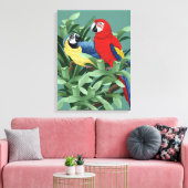 Het Print van het Canvas van de papegaai (Insitu (Woonkamer))