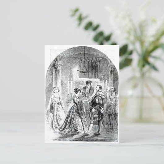 Het privéhuwelijk van Anne Boleyn Briefkaart (Staand voorkant)