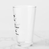Het probleem is niet het probleem...bierpint glas (Links)