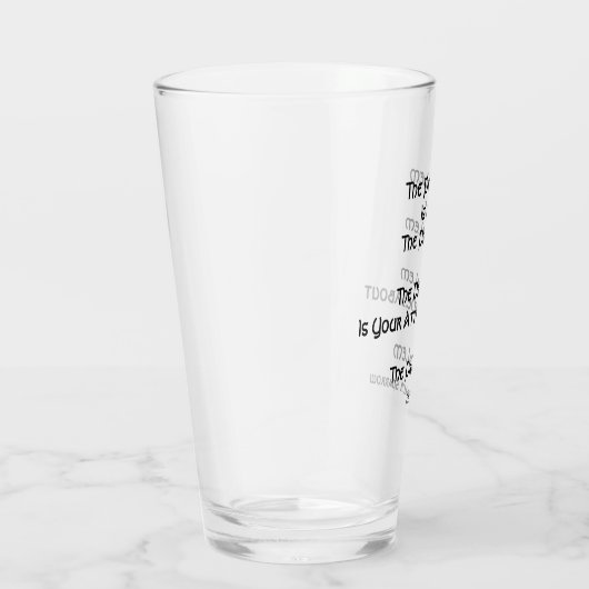 Het probleem is niet het probleem...bierpint glas (Rechts)