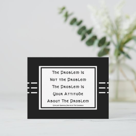 HET PROBLEEM IS NIET HET PROBLEEM, Cpt.Jack Sparro Briefkaart (Staand voorkant)
