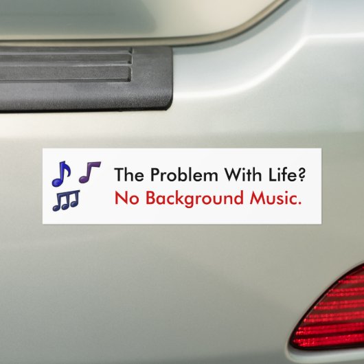 Het probleem met het leven - Bumpersticker (Op auto)
