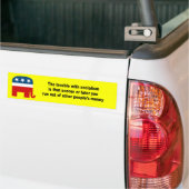 Het probleem met het socialisme is bumpersticker (Op Truck)