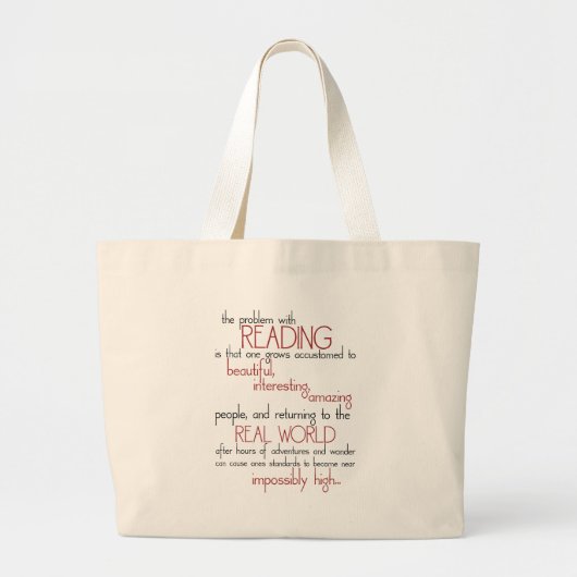 Het probleem met lezen grote tote bag (Voorkant)