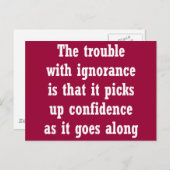 Het probleem met onwetendheid is dat briefkaart (Voorkant / Achterkant)