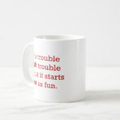 Het probleem met problemen koffiemok (Voorkant links)