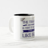 Het probleem met problemen tweekleurige koffiemok (Voorkant links)