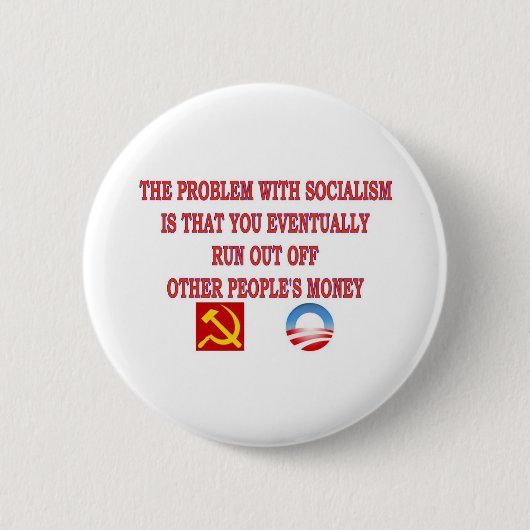 HET PROBLEEM MET SOCIALISME RONDE BUTTON 5,7 CM (Voorkant)
