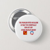 HET PROBLEEM MET SOCIALISME RONDE BUTTON 5,7 CM (Voorkant /achterkant)
