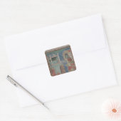 Het proces door vuur vierkante sticker (Envelop)