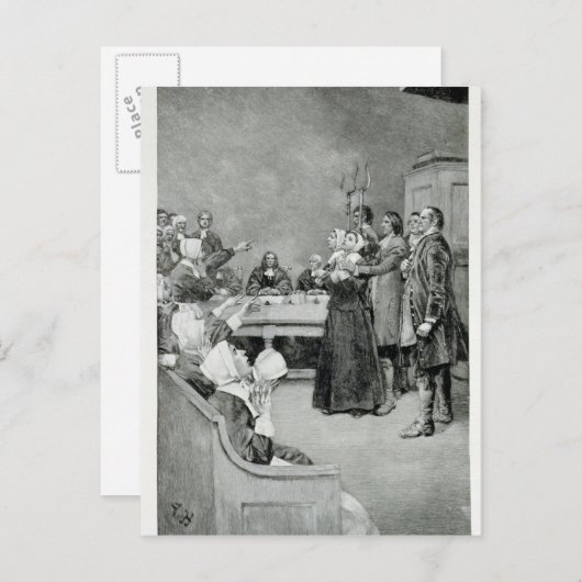 Het proces van een heks briefkaart (Voorkant / Achterkant)