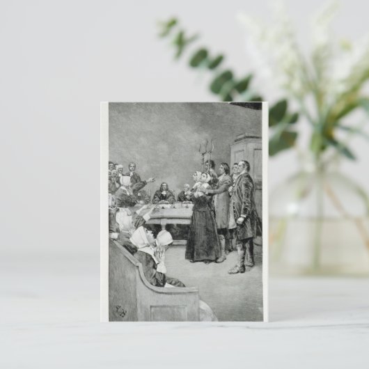 Het proces van een heks briefkaart (Staand voorkant)