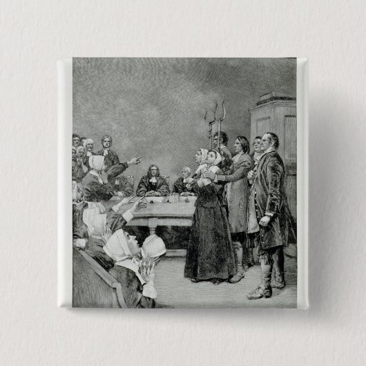 Het proces van een heks vierkante button 5,1 cm (Voorkant)